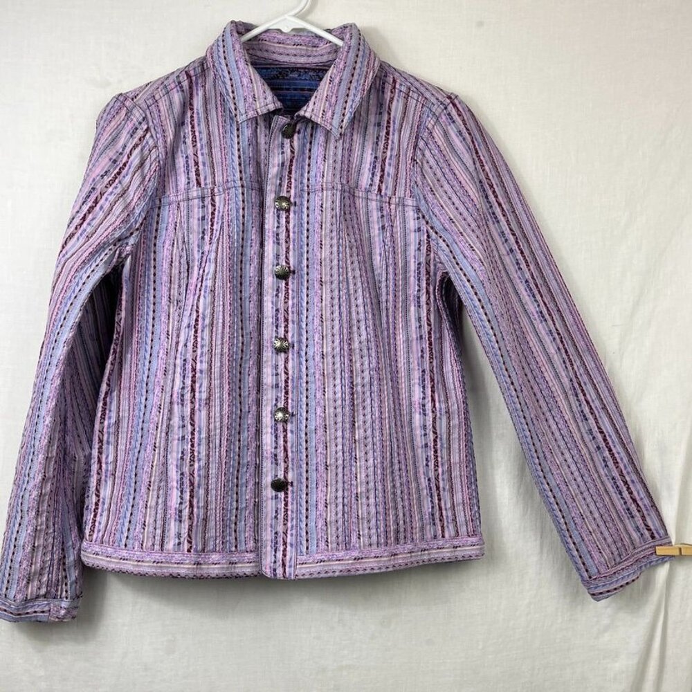 Reversible Embroidered Button Front Jacket‎ Women… - image 6